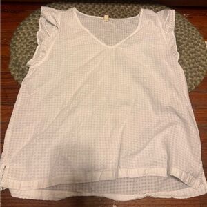 Chic Nation White Ruffle Sleeve Blouse